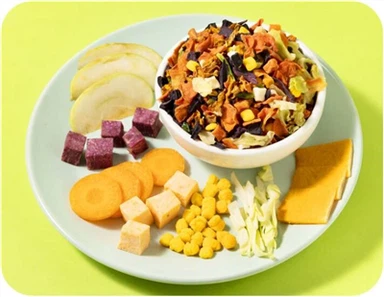 Αποξηραμένα λαχανικά και μίγμα φρούτων